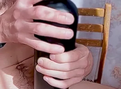 The Guy Fucks All His Toys and Cums Inside, a Lot of Pleasure and Sperm with Moans