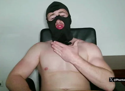 Masked Stepdaddy Phantomgentx Strokes Huge Cock with Wild Dirty Talk - Follow on X Phantomgentx