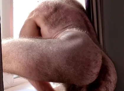 Hairy Muscle Stepdaddy Shows All