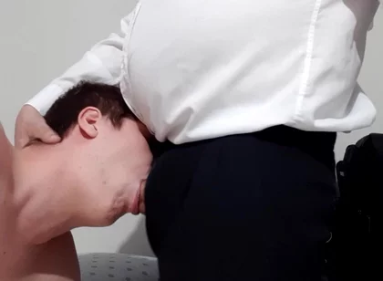 Stepdaddy Getting a Blowjob Before Work.