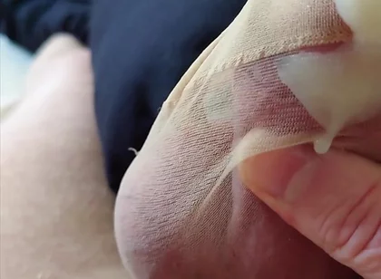 The Stocking, My Penis and Its Cum