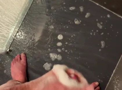 Jerked off in the Hotel Shower