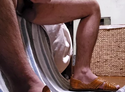 Masturbating While Wearing Huaraches Sandals