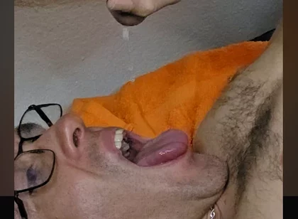 POV Cumswallow Slave Dripping Warm Cum