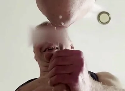 The Old Man Can't Cum From a Student's