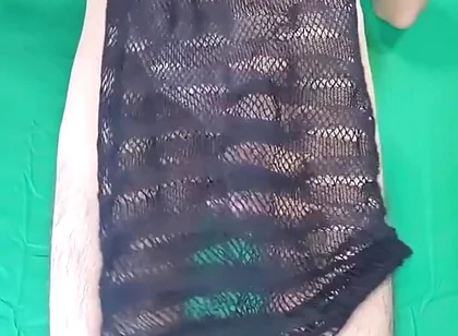 Black Fishnet Dress to Nude