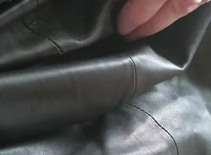 Edging in a Leather Skirt