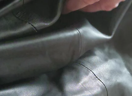 Edging in a Leather Skirt