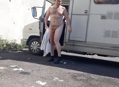 All Naked in Street