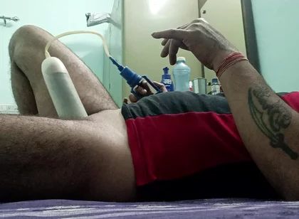 Indian desi police officer uncle gets rest and masterbation