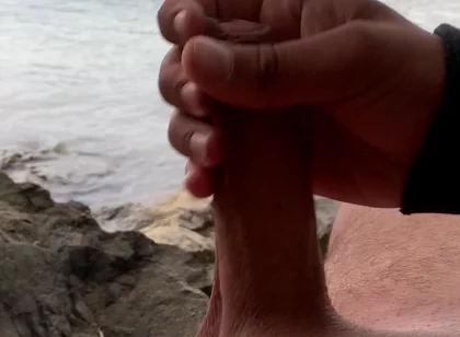 Young Solo Jerk at Lake