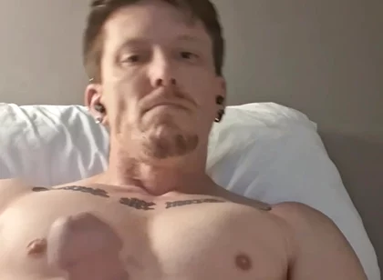 Muscular Guy Jerks off Solo with Massive Cumshot