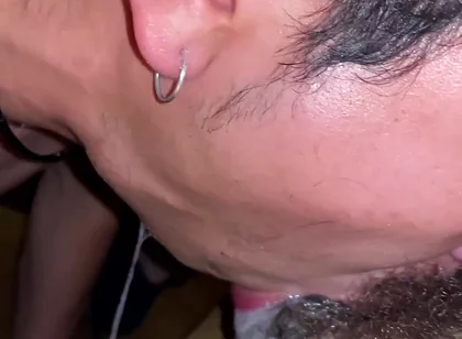 Satisfying Stepdaddy with His Deep Throat