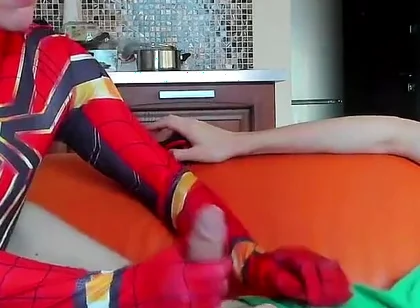 Superhero Jerking off My Huge Cock!