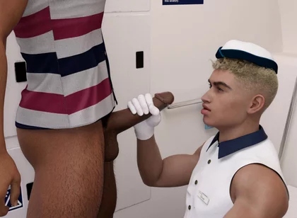 Oliver: the Femboy Gay Sex Slut in Aeroplane Lavatory