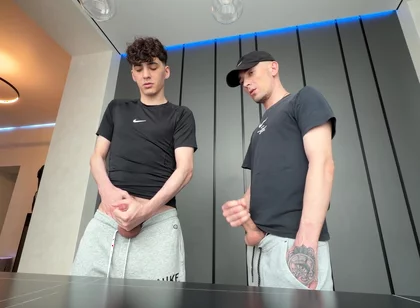 We Jerked off Together and a Lot of Cum