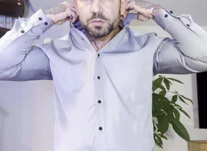 Young Man in a Shirt Jerks off