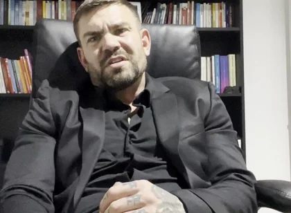 Handsome Guy Masturbates in Suit