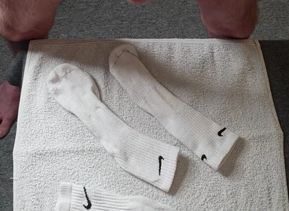 Ordered: 2x Pairs of Used Cum Soaked White Nike Socks