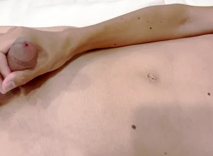 A Boy with a Large Foreskin Gets an Erection, Masturbates, and Cums Twice