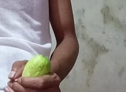 Jujut Expression Playing Solo Using Cucumbers That Have Been Hollowed Out