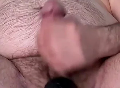 Hairy Daddy Bating Edging and Cumming