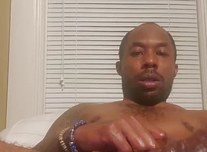 BBC stroking hard dick