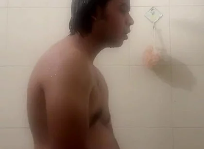 Young Desi Twink Gets Hard in the Shower