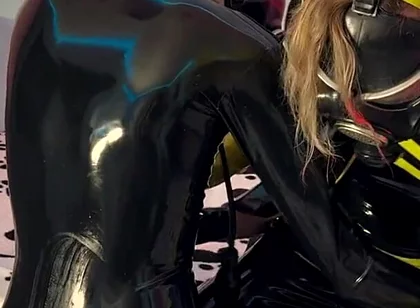 Two Latex Puppies: Shiny Suits, Intimate Touch & Passionate Switch Play