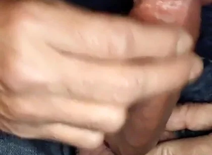 Outdoor masturbation, close up cumming in rain - Rockard Daddy