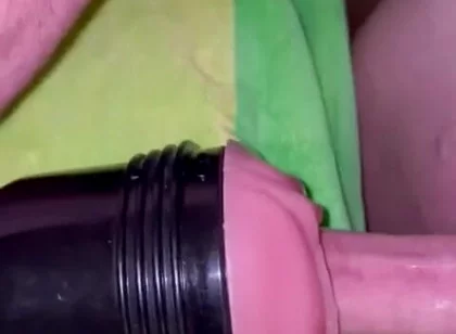 Fuck Stamina Fleshlight Pully and Can't Pullout in Time