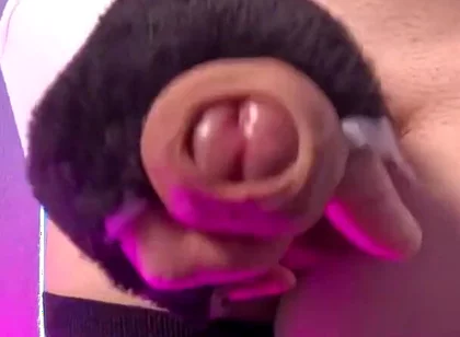 Cute Femboy Cums on His Stockings for You