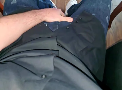 German Voice in Boss Chair. Blue Calvin Klein Boxer. Cock Rock Hard. Precum Flowing
