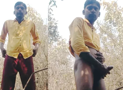 Rajesh Playboy 993 Outdoor Masturbating Big Cock and Cumming. Spanking Butt Stroking Cumshot