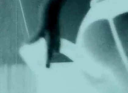 Femboy in Thigh High Black Boots Fucks Giant Black Dildo with Bubble but