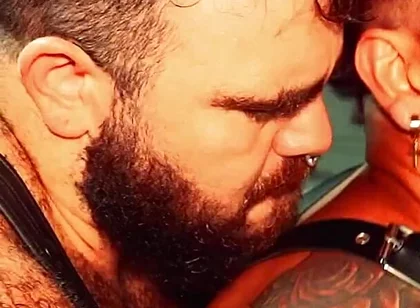 Locker Room Tattooed Bear Drills Deep Bareback