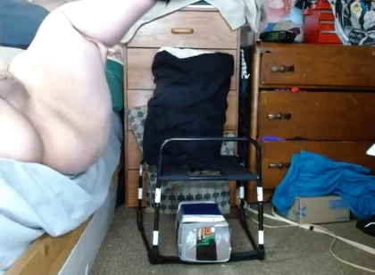 Fat Cross Dresser Bouncing Its Tits While Taking a Dildo in Asshole