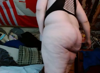 Fatty Cum Dump Sissy Dances and Strips with a Dildo in His Ass Hole