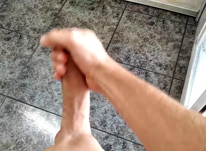 The Huge Fat Cock Took a Long Time to Get Hard, but in the End It Grew and Cums