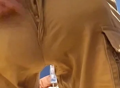 Amazing Bulge in Kaki Shorts