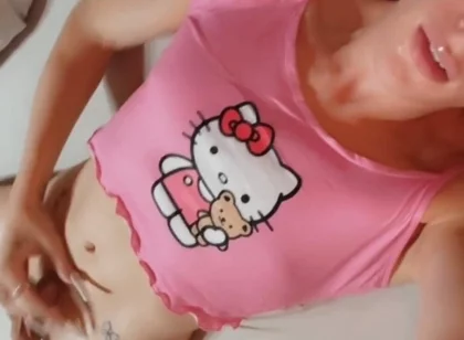 Cute Femboy Can’t Sleep Until Big Cumshot and Playing with Ass