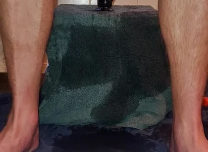 Hot Solo Male Riding His Dildo in the Morning