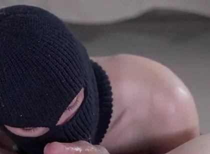Masked Thief Sloppy Deepthroat & Swallows My Load