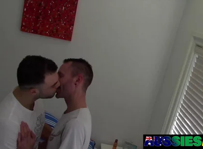 Aussie Bottom Lewis Barebacked by Horny Mason