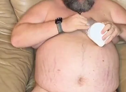 Relaxing with a Cold One and a Hot Cock