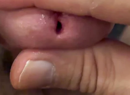 Cumpilated Handjob Fat Cock and Pissed