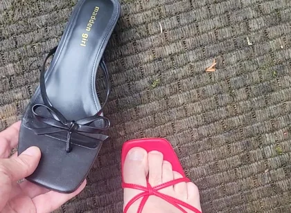 Cumming in Heels Outside Again!