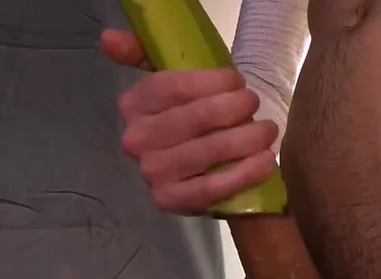 Homemade Banana Toy for Orgasm and Cum