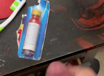 Masturbating