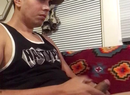 Solo Hot Gay Twink in Black Tank Cumshot
